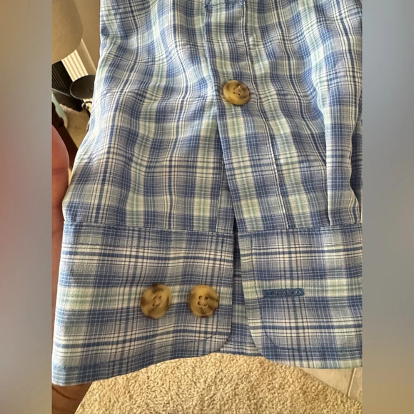 Duluth Trading Company Men's Button Down Blue Plaid Shirt Fishing Outdoor 3XL - Picture 6 of 9